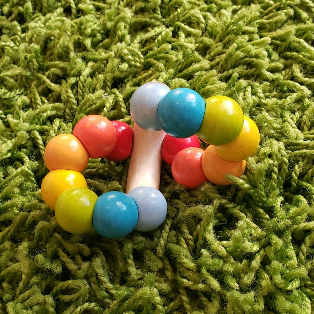 HABA Color Whorl Wooden Baby Clutching Teether